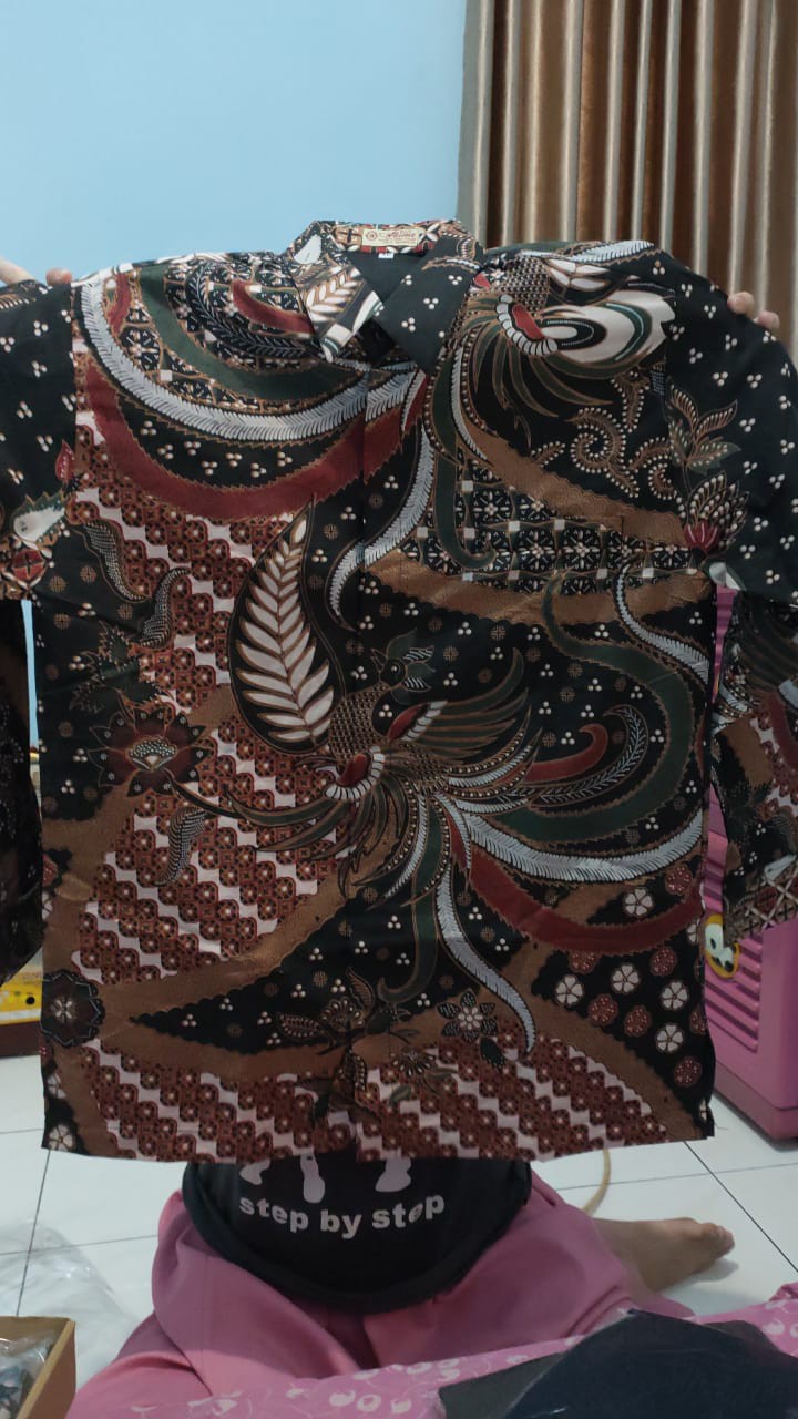 Kemeja Batik Premium Furing Pria Cowok Slimfit Lengan Panjang Modern Batik Aluna Bav027