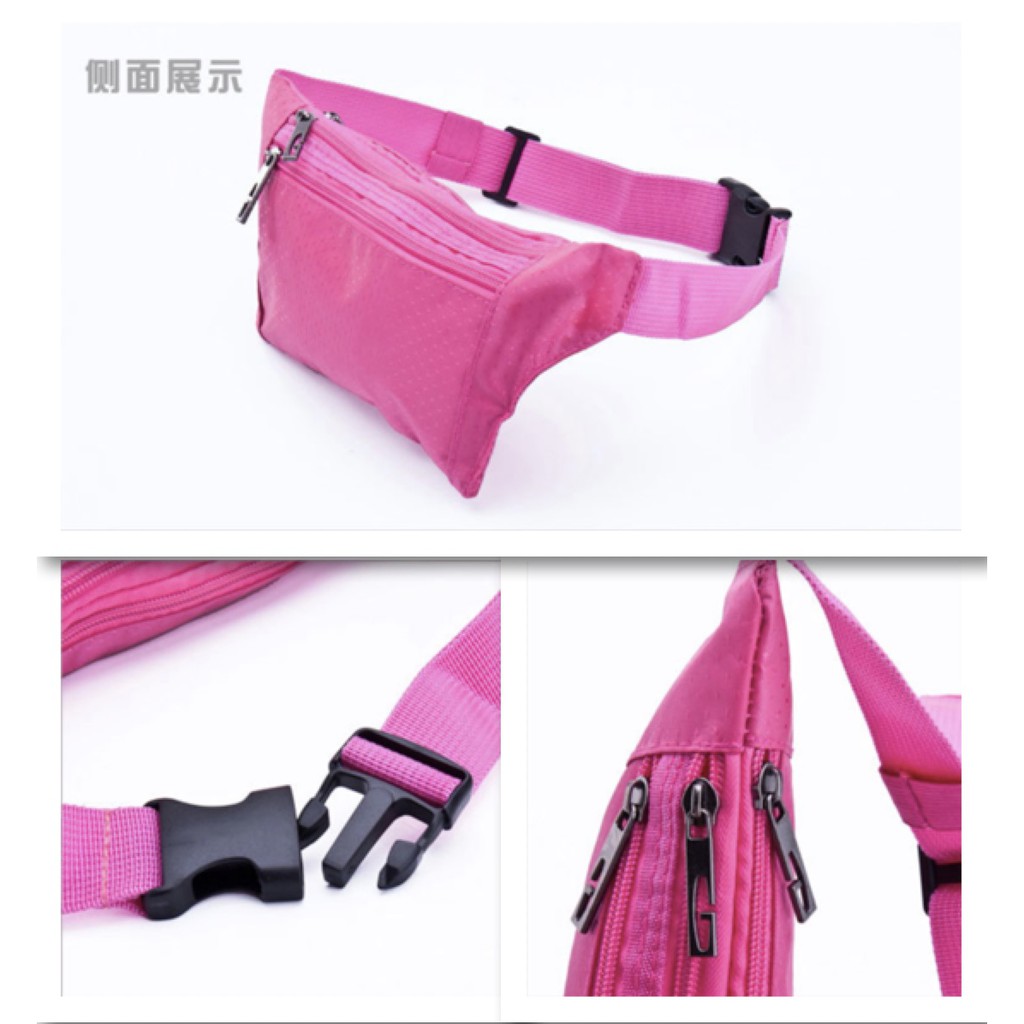 PROMO WRF45 Tas Pinggang Impor Pria Wanita Unisex Warna Waist Bag Same Color TKM