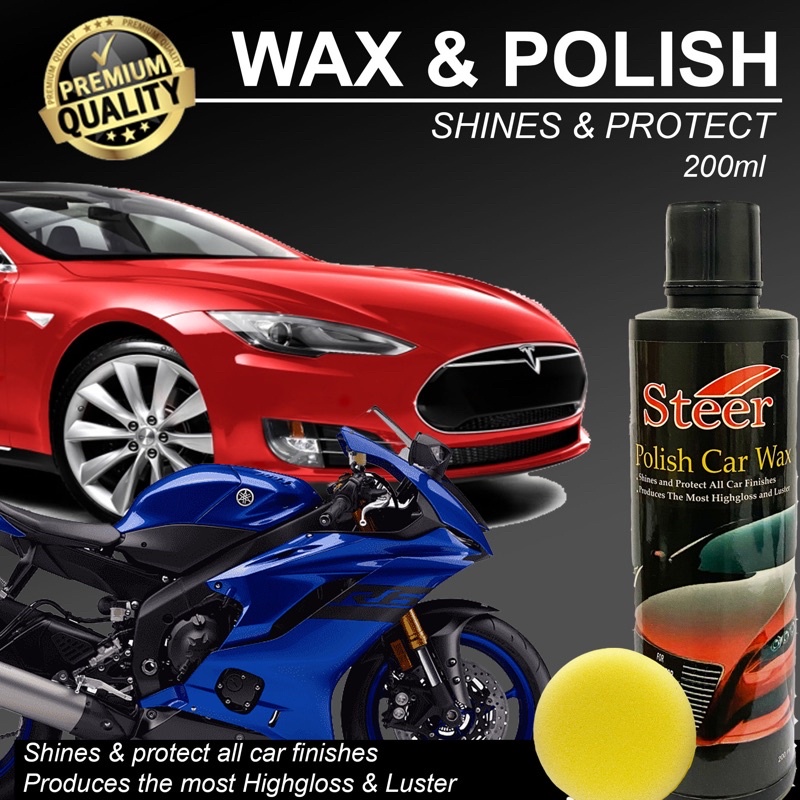 STEER POLISH CAR WAX / WAX MOBIL PREMIUM / PENGKILAP MOBIL MOTOR