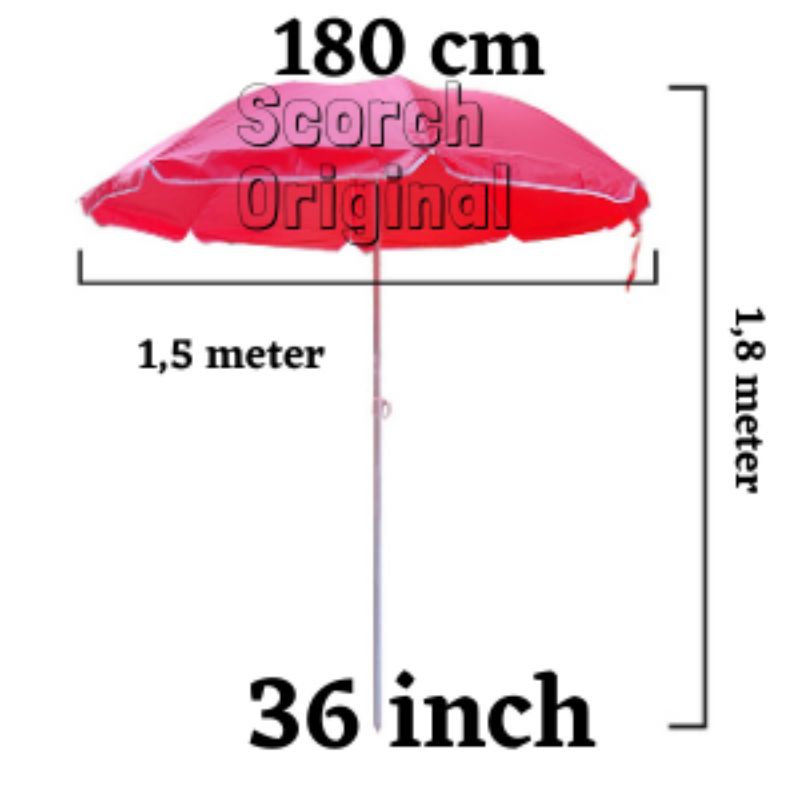 Payung Pantai Murah / Tenda / Taman UK-36 inch = 90 -180cm