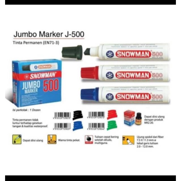 

SPIDOL SNOWMAN JUMBO MARKER