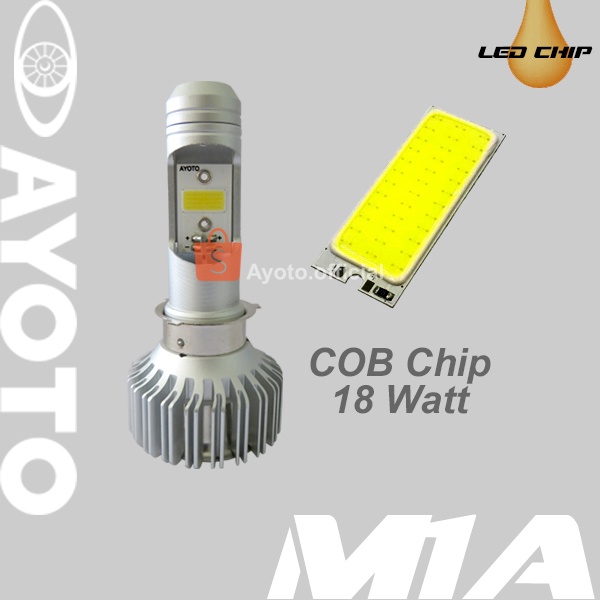 Lampu motor depan LED AYOTO M1A H6 AC DC motor bebek matic AC DC