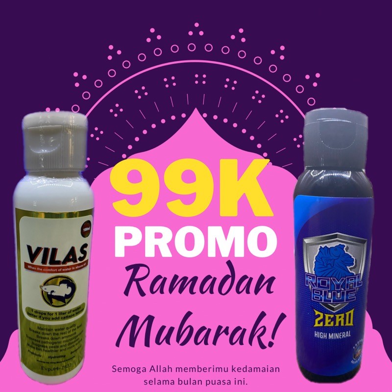 VILAS + ROYAL BLUE Zero Untuk Ikan Cupang Yang Terbukti Ampuh Menjaga Air Tetap Bagus Dan Ikan Sehat
