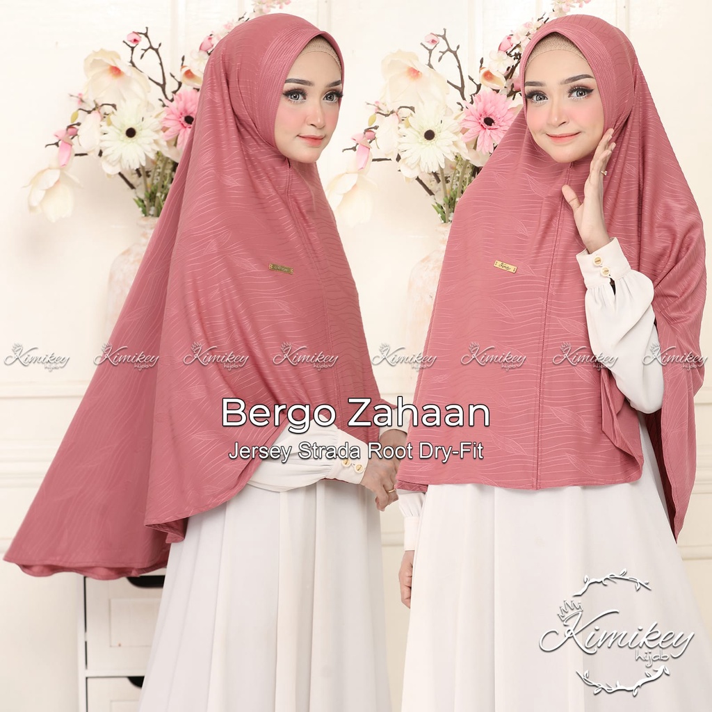 KImikey Hijab Instan Zahaan Jumbo Bahan Strada Dry-Fit