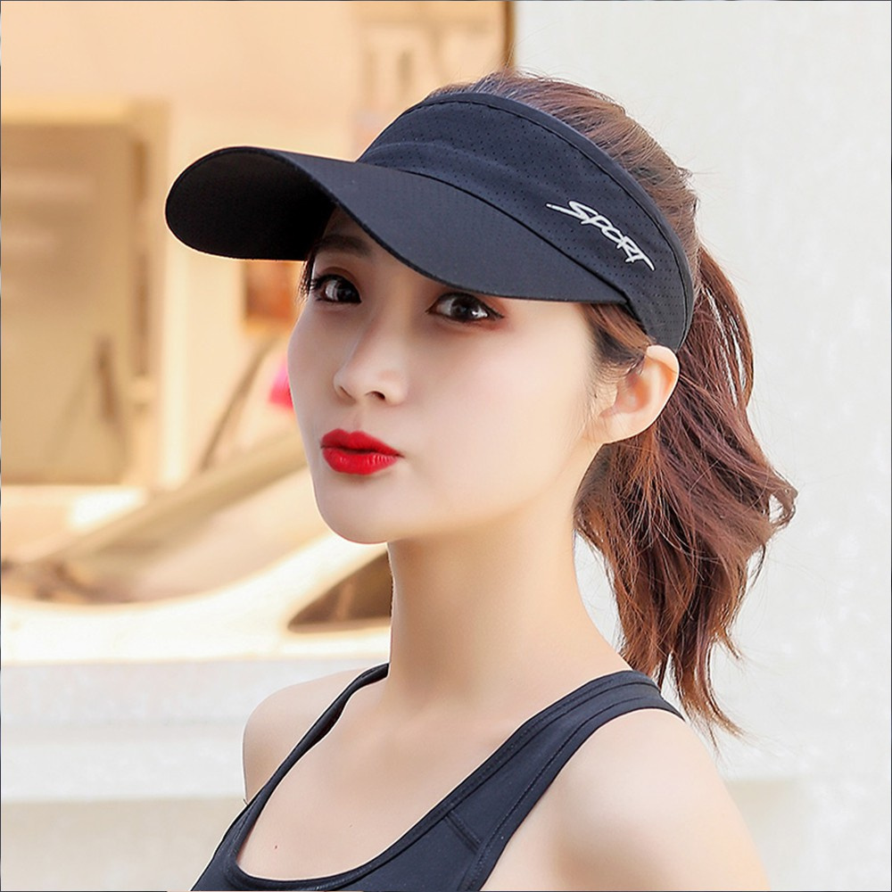 WONDERFUL Men Women Sports Visor Casual Baseball Cap Sun Hat Running Summer Sport Headband Quick-drying Breathable Beach Hat/Multicolor