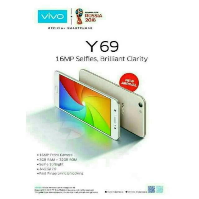 VIVO Y69 NEW RAM 3/32 GB RESMI ORIGINAL