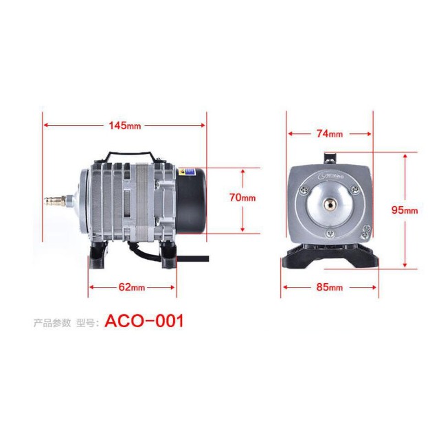 RESUN ACO-001 Pompa Udara Aerator Electromagnetic Air Compressor