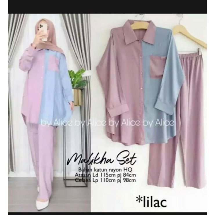 MALIKHA SET PINK ABU