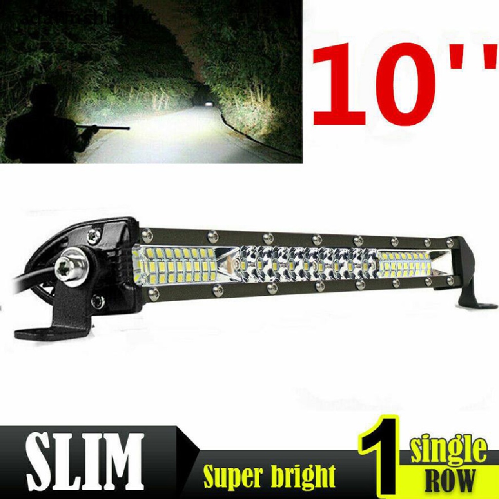 Adawnshbhyu Slim 10inch Lampu LED Bar Spot Flood Combo Work SUV Boat Offroad Driving ATV 4WD