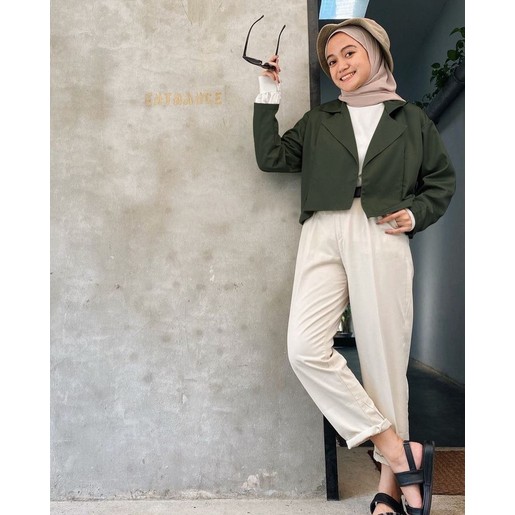 BLAZER CARDIGAN  CROPE APE.STORE