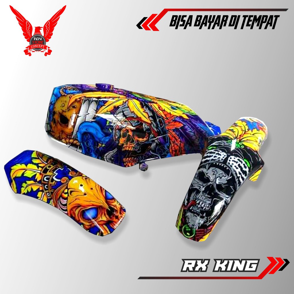 Decal RX King Full body Motif Tengkorak airbrush