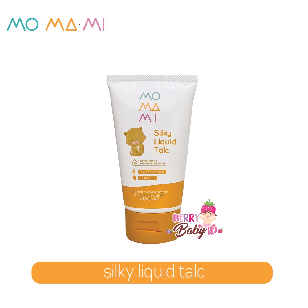 Momami Silky Liquid Talc Lotion Cream Bedak Cair Bayi Anak Mo Ma Mi Berry Mart