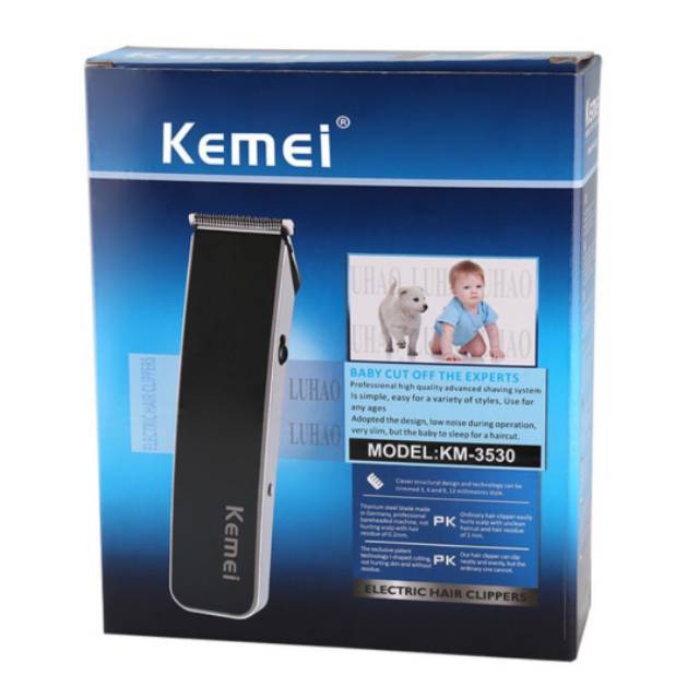 Kemei KM-3530 Hair Clipper Rechargeable Alat Mesin Cukur Rambut Bayi dan bayi