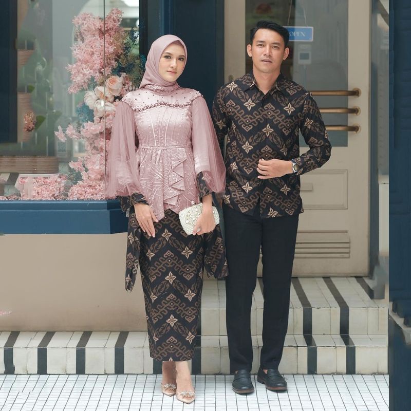 TERBARU || Couple Fania | Baju couple kondangan | batik songket couple | gamis couple pesta | baju kondangan couple | kebaya couple tunangan | set couple || kebaya couple || dress couple baju couple keluarga || kebaya lamaran wanita || batik couple wanita