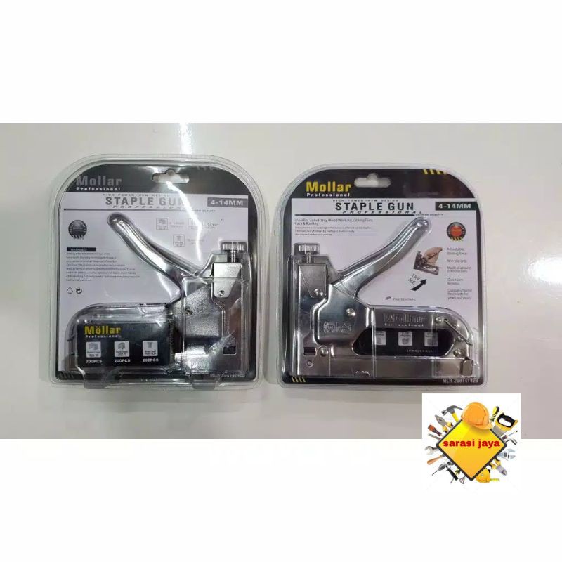 

MOLLAR Staple Gun 3 in 1 Way Heavy Duty Staples Tembak hekter jok