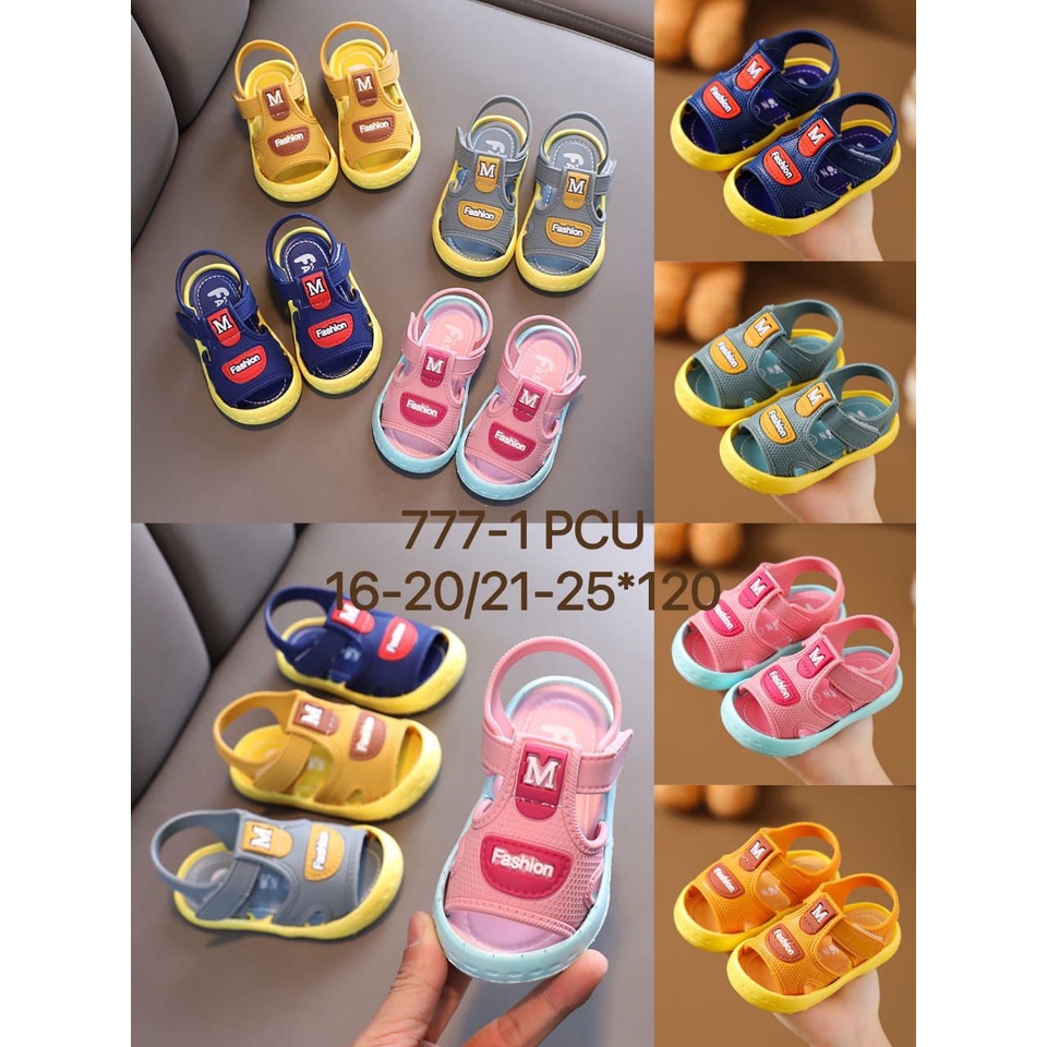 NEW SANDAL HYS ORIGINAL LUCU FASHION BAYI SAMA ANAK ANAK TYPE 777-1 PCU/SANDAL EMPUK SANDAL GUNUNG BAYI ANAK UK 16/20 DAN 21/25 YANG TAHAN AIR SANDAL GLADIATOR LAGI TRENDY