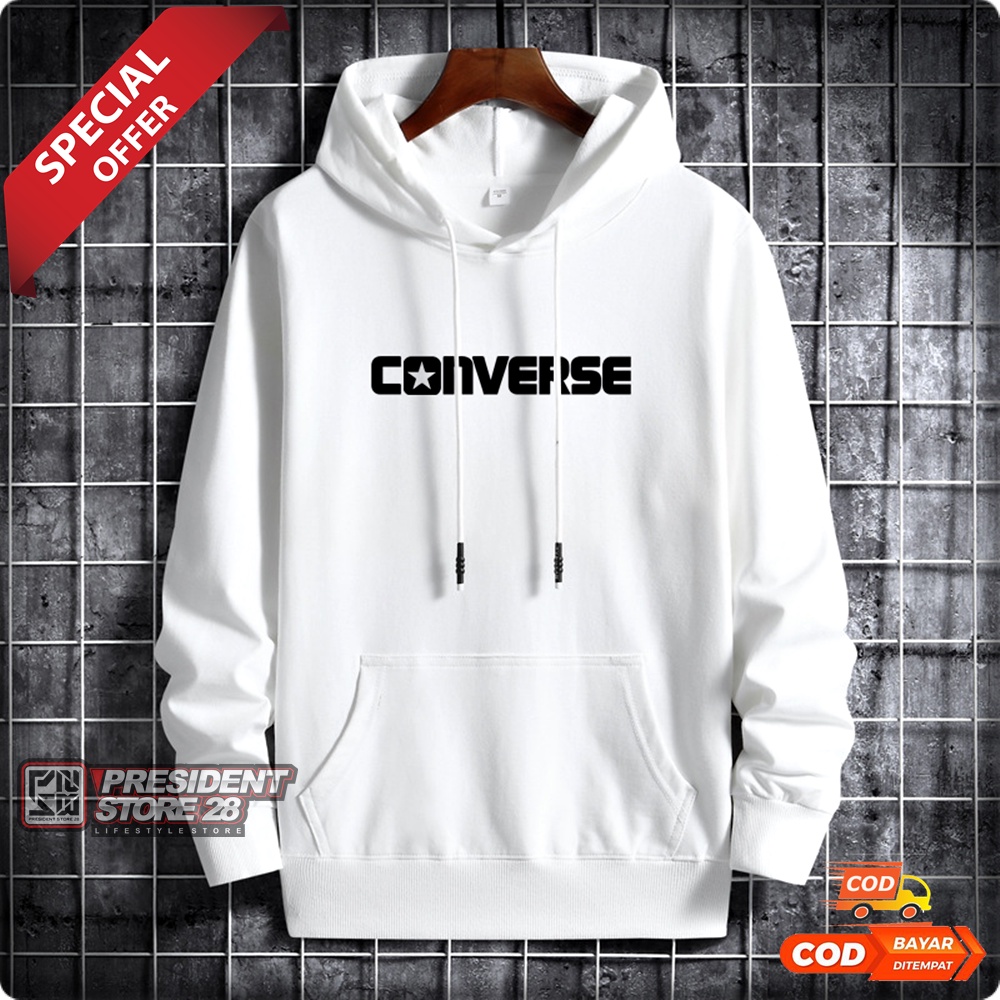 Jaket Sweater Hoodie Pria Distro CONVERSEOriginal Big Size Jumbo M - XXL / hoodie Converse / jaket converse