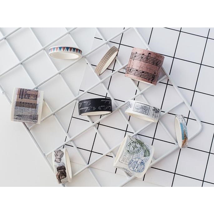 

(BISA COD) Masking Tape Set 3pc Vintage Deco - Masking Tape - Selotip Unik OBRAL Kode 350