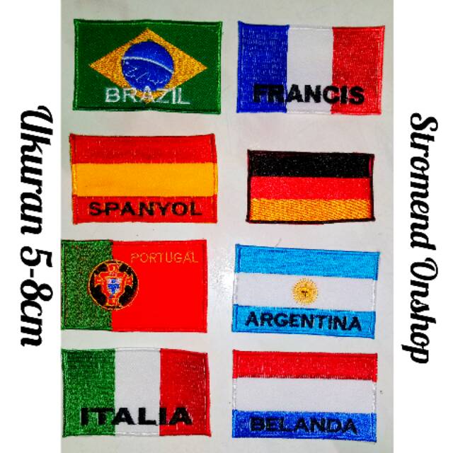 Emblem Bordir Patch Bola Timnas Piala Dunia Murah