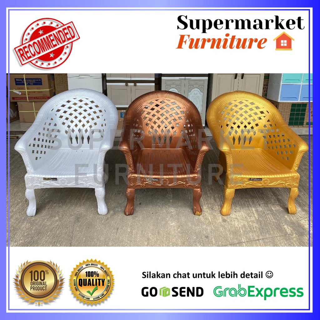KURSI TERAS NAPOLLY BT- 45 | SOFA TIGER PLASTIK | KURSI RAJA PLASTIK | KURSI PUTIH MODERN