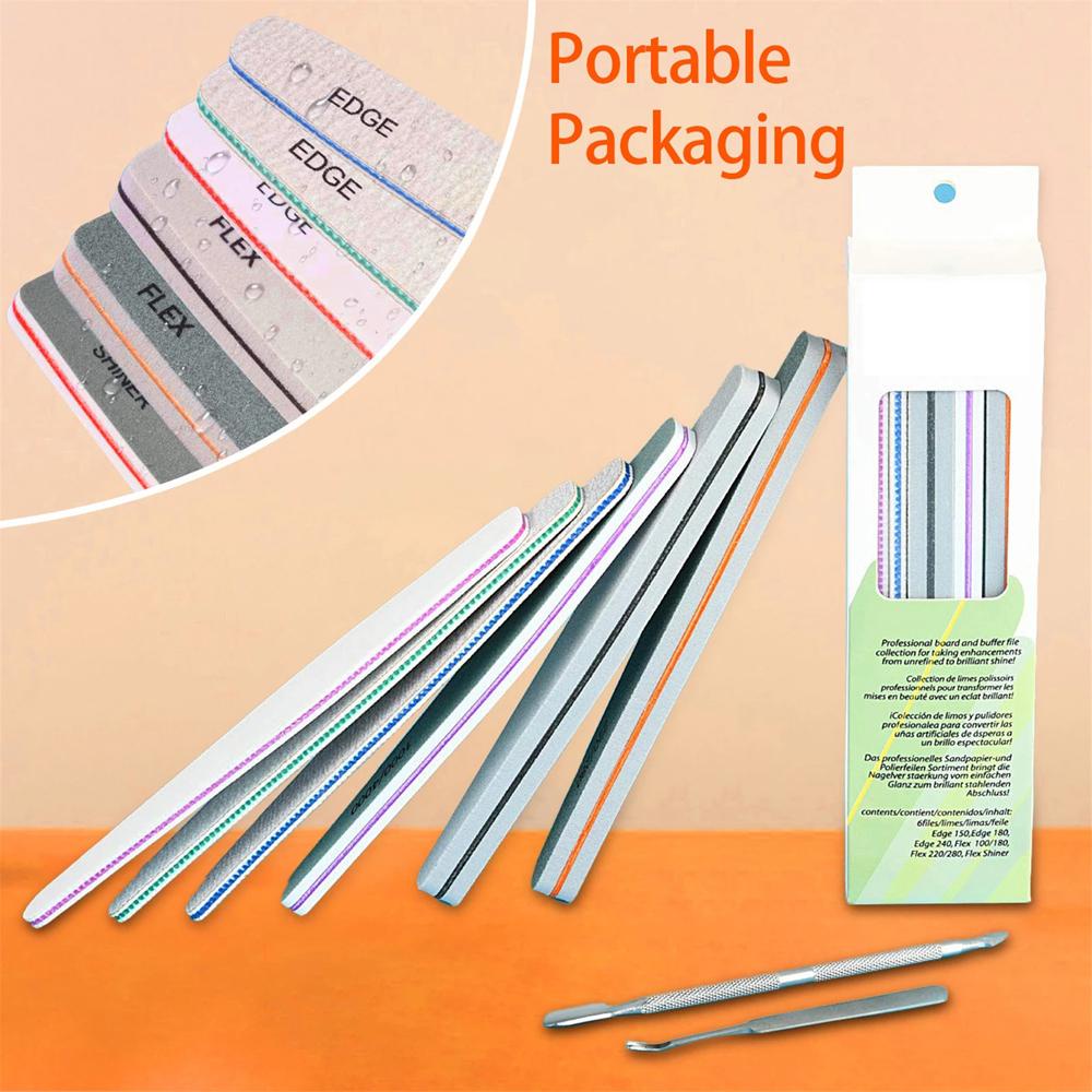 AUGUSTINA Agustina Kikir Kuku Wanita 8Pcs /set Smoothing Gel Buffing Polishing Surface Nail Art Care Tools