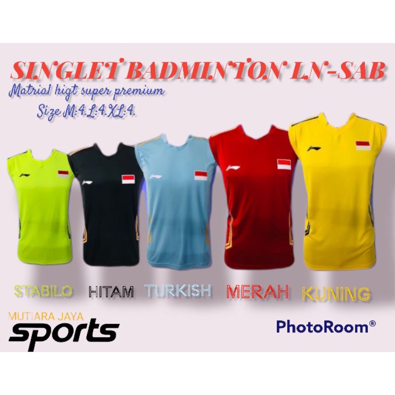 KAOS BADMINTON SINGLET BAJU SINGLET BULUTANGKIS LN-SAB