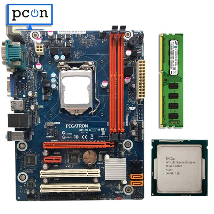 Mainboard H81 LGA 1150 OEM Pegatron Dengan Procesor G1840 plus RAM 2GB