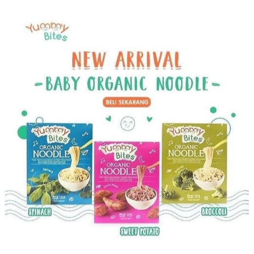 Yummy Bites Organic Noodle Mie MPASI Bayi Organik 200 gram