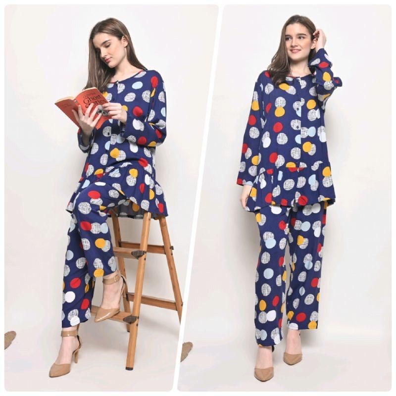 "MURAH" OneSet Piyama Habel Polkadot