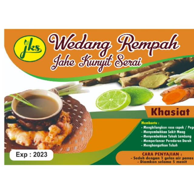 

WEDANG JKS ( jahe, kunyit , serai )