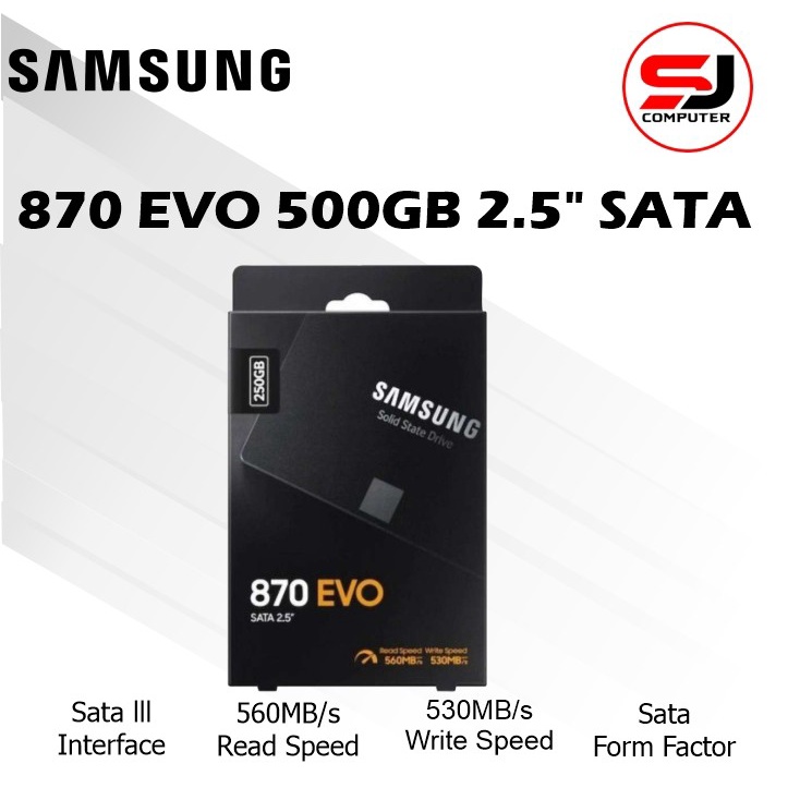 SAMSUNG SSD 870 EVO 500GB / 2.5&quot; SATA  - 5 years warranty
