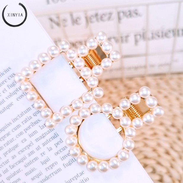 Jepit Rambut Pearl hairpin water drill block geometry hairpin trim