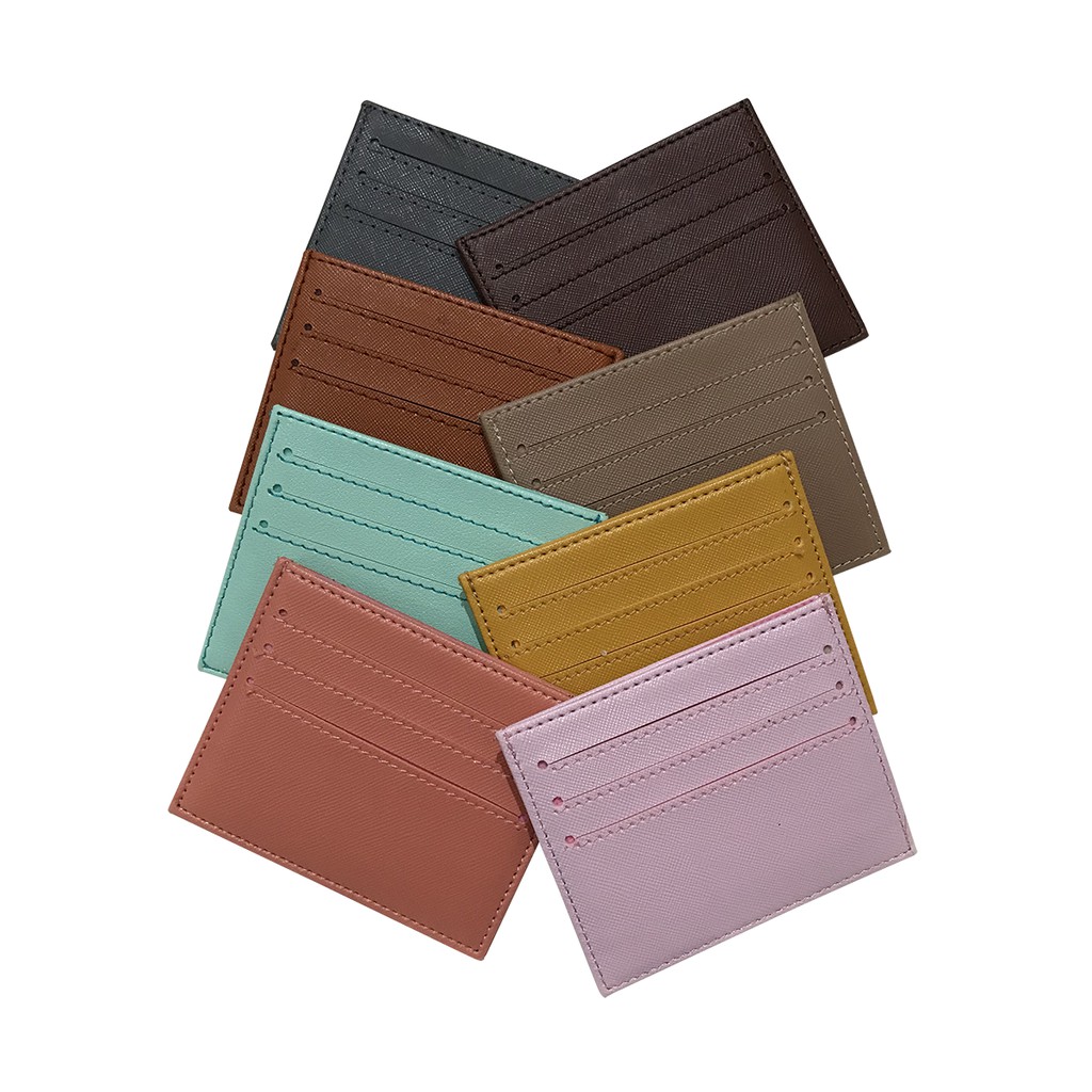 CARD HOLDER 6 SLOT DOMPET KARTU COKELAT PEACH MUSTARD MERAH MUDA ABU-ABU LILAC MOCCA HS23401 SHIFRA