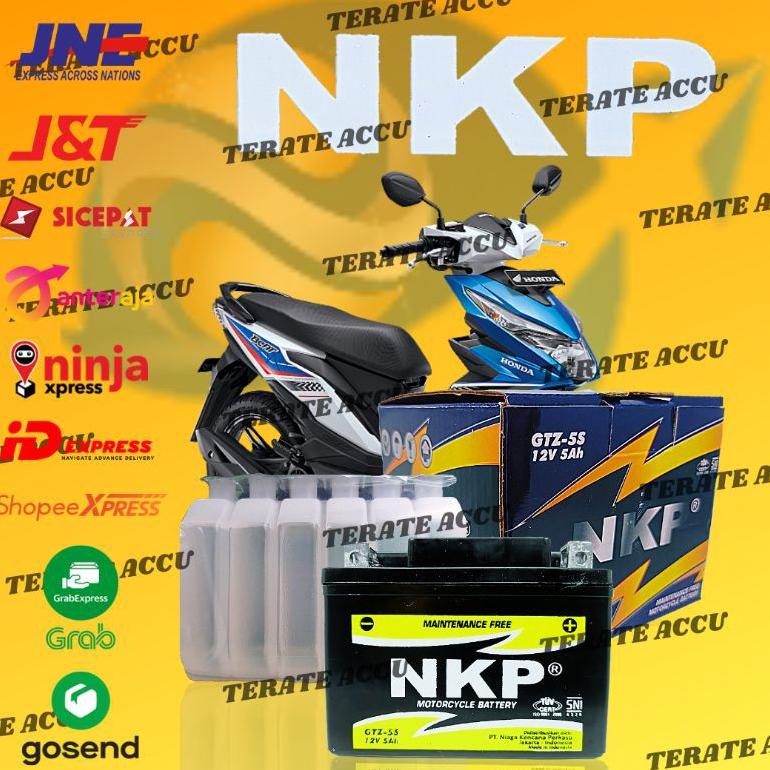 Aki Motor Kering NKP GTZ5S Honda Beat FI , Scoopy , Spacy