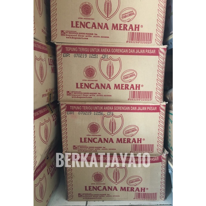 

BISA COD MURAH TEPUNG LENCANA MERAH Terigu 1 Kg harga Dus Kartonan GOJEK ONLY