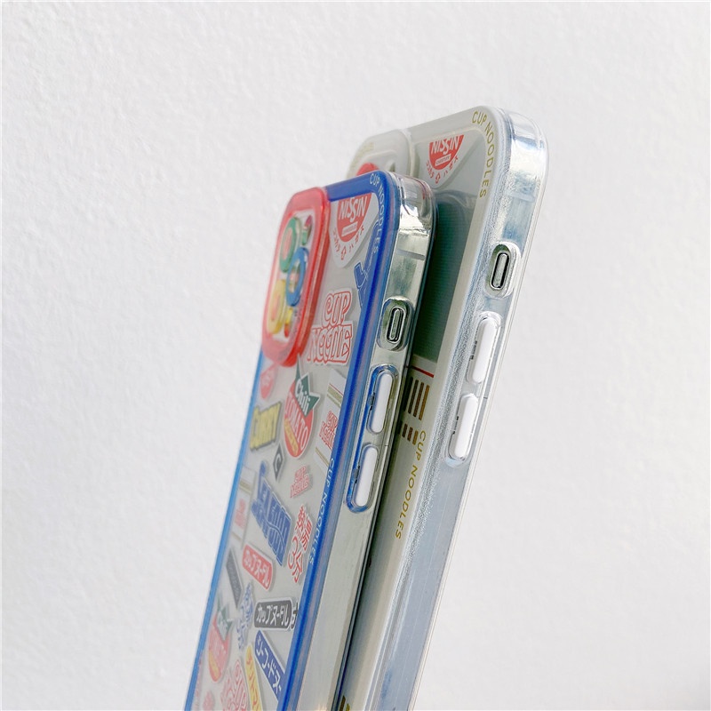 Fashion Creativity Cup noodles Phone case  iphone 11 12 13 Pro max 7 8 plus XR X XS MAX Color buttons Anti-fall TPU casing