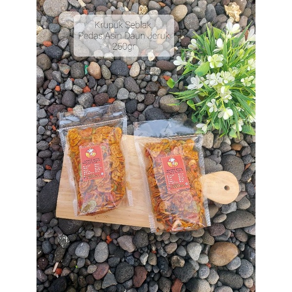 

(Free dus+buble wrap)250gr Krupuk Seblak Daun Jeruk