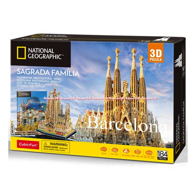 National Geographic Barcelona Sgrada Familia Puzzle 3D