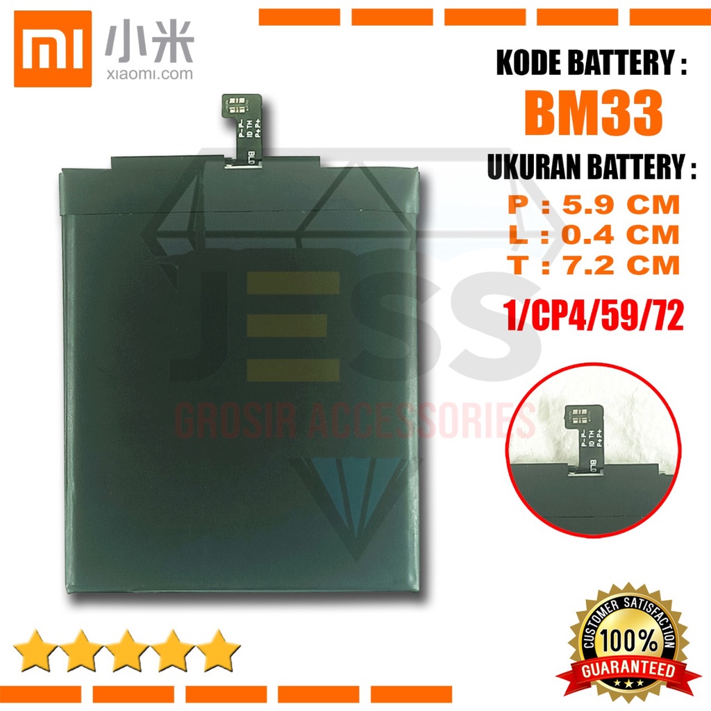 Baterai Battery Original Xiaomi BM33 &amp; BM-33 For type HP Batre Mi 4i - Mi4i