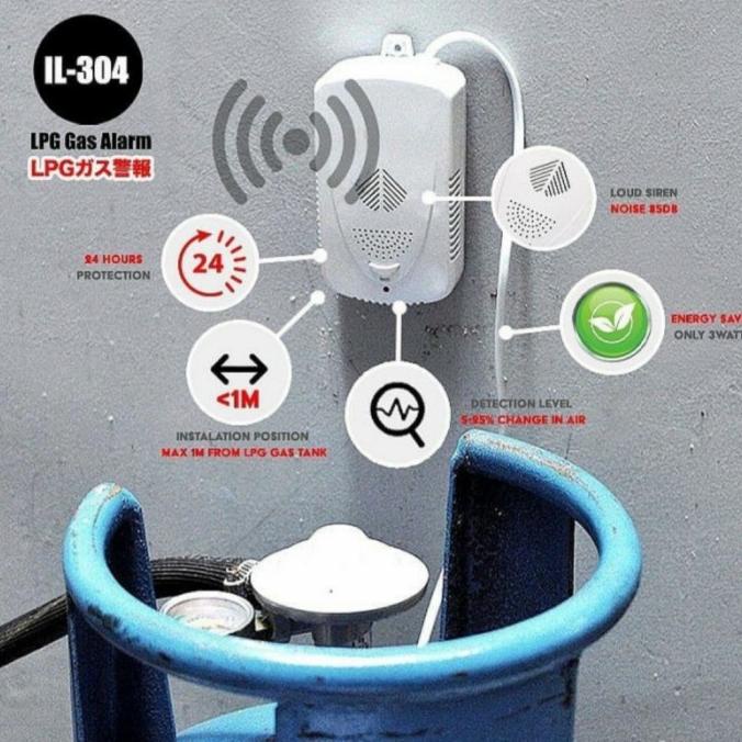 Alat Deteksi Leakage Kebocoran Alarm Gas Lpg Detector Idealife Il 304