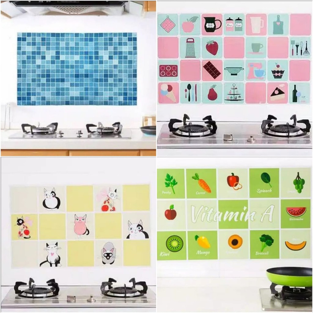 [COD ]Stiker Dinding Dapur / WallSticker Dapur Anti Minyak Anti Air Kualitas Terbaik