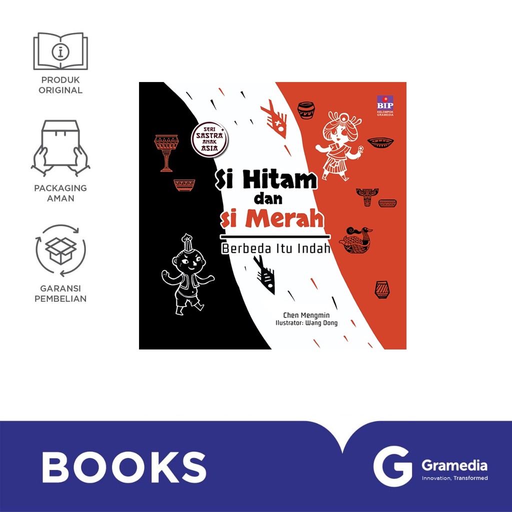 Gramedia Bali - Buku Seri Sastra Anak Asia: Si Hitam dan Si Merah: Berbeda Itu Indah