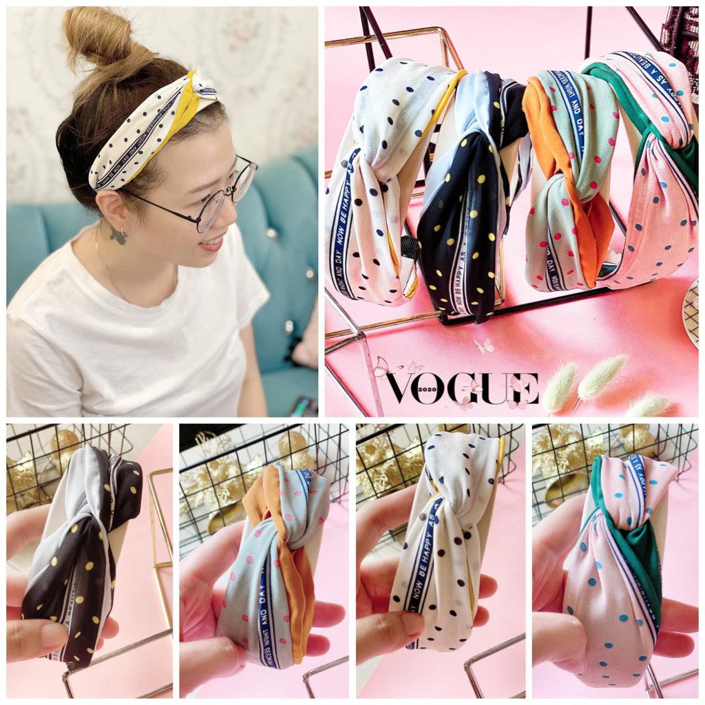 VS GG - AKSEN KOREA BANDO MODEL LEBAR Motif bagus Warna Kontras Gaya Korea Untuk Wanita