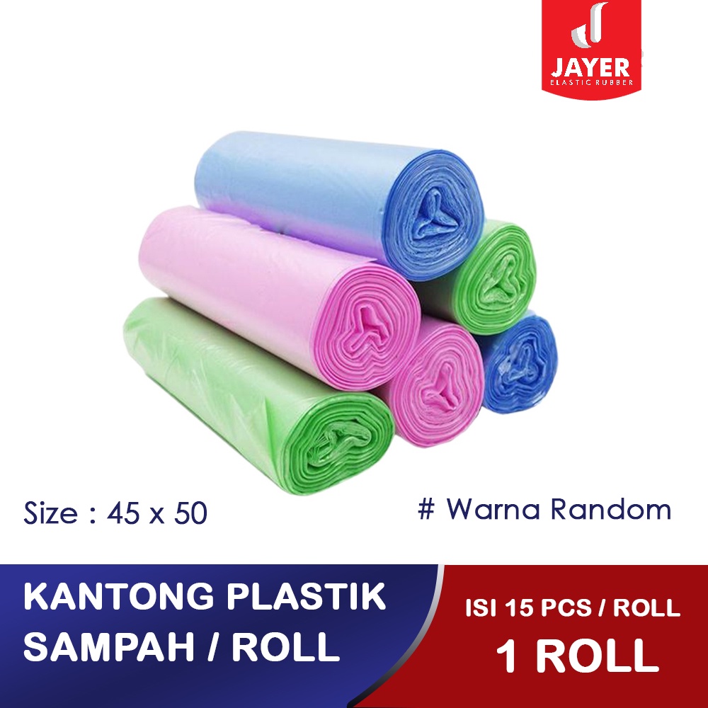 Kantong Plastik Sampah Per roll Isi 15 Pcs Tahan Bocor