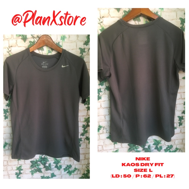 NIKE KAOS DRY FIT WARNA ABU PRELOVED TERJANGKAU