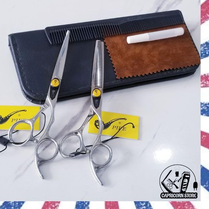 

[KODE 8KVAC] COD Gunting PIPE AL 18- 6.0 Profesional Salon dan Barber