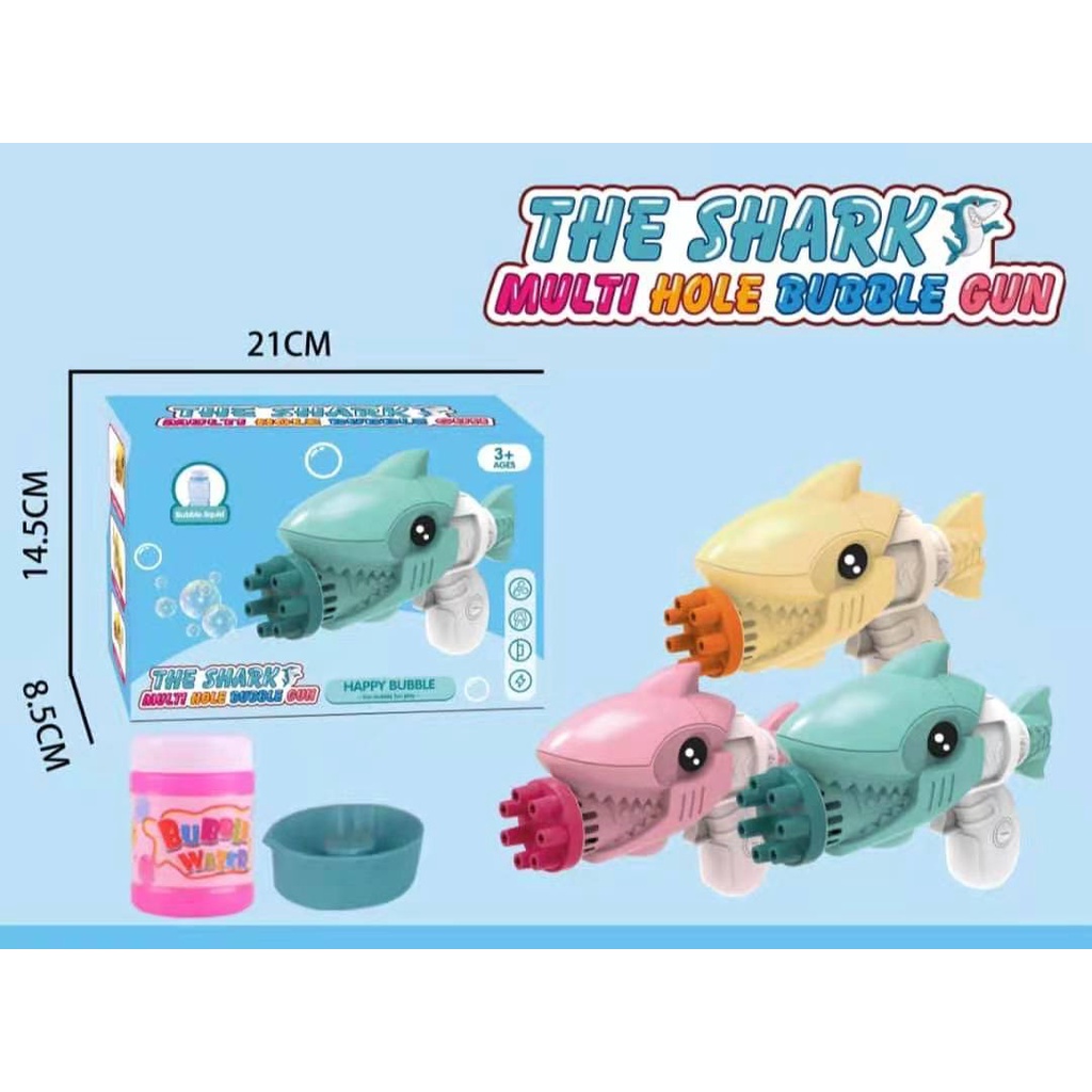 Mainan Anak Bubble Gun &amp; Bubble Cam Dolphin,Shark,Animal Electrix