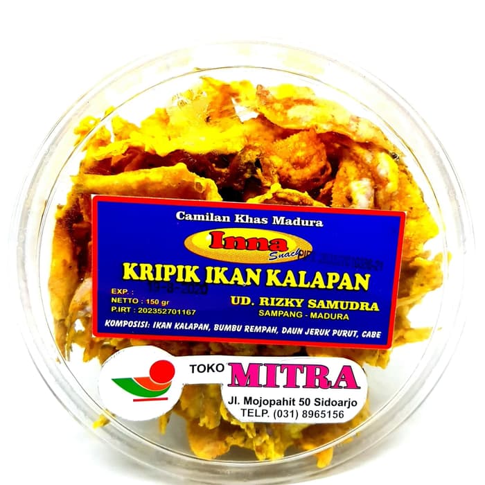 

INNA SNACK KRIPIK IKAN KALAPAN 150gr | MAKANAN SARAPAN LAUK SIAP MAKAN CRISPY KRISPI