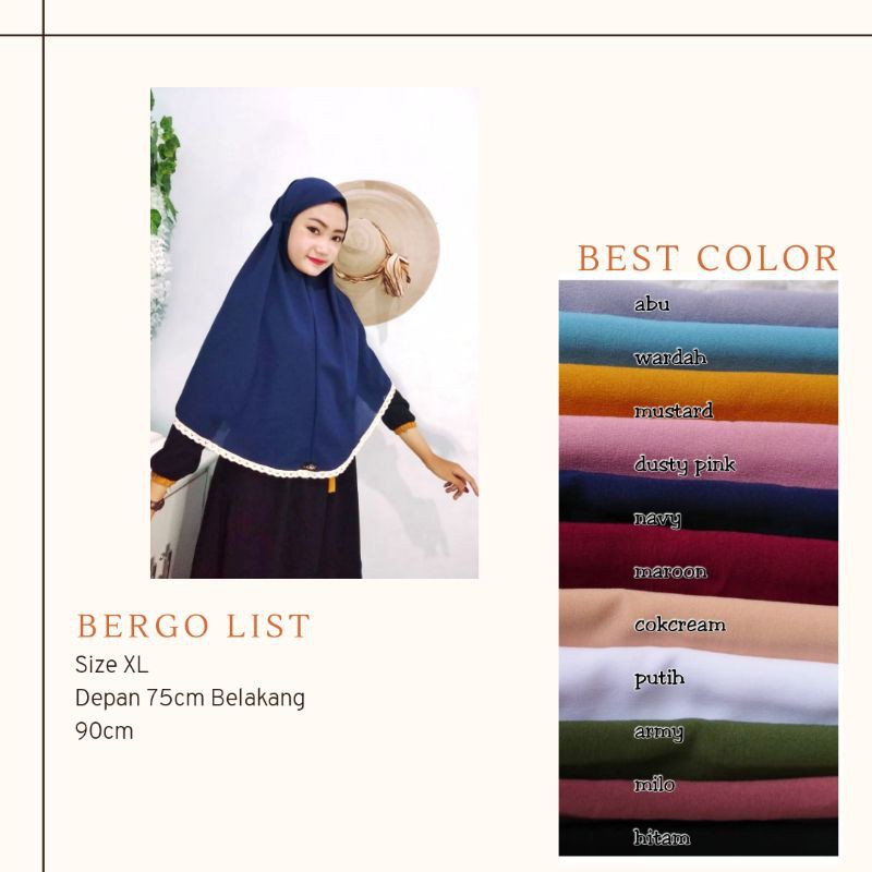 BERGO LIST RENDA BAWAH / BERGO RENDA