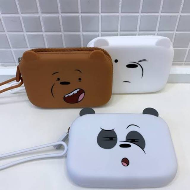 Miniso Dompet We Bare Bears Silicone Coin Purse